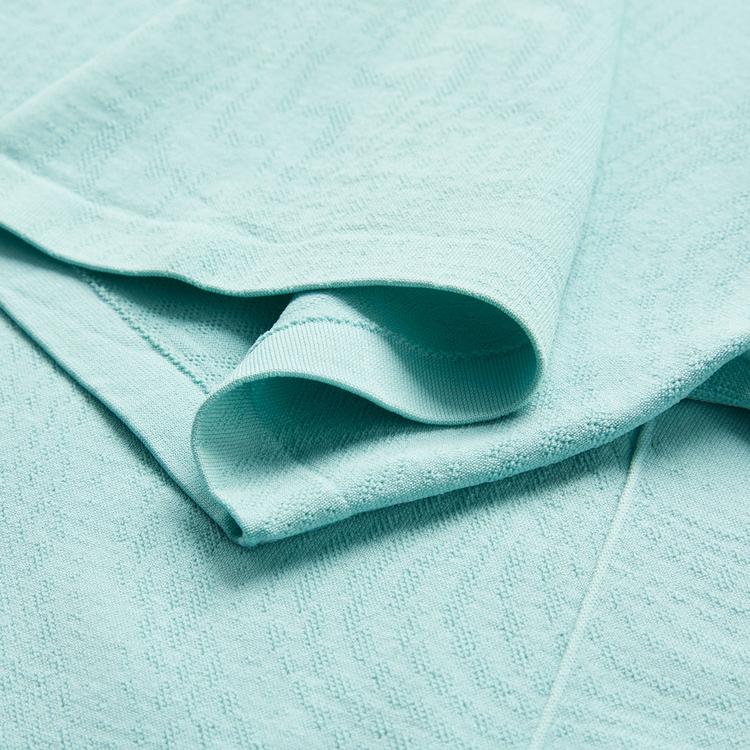 LiNing Fitness Series Quick-Dry Cool Round Neck Drop Shoulder Short Sleeve T-Shirt Women Tops Feather-Green ATSU014-2