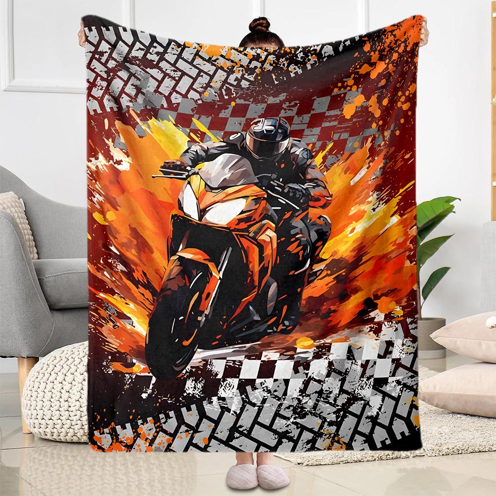 Motocross Adventure Sport Flanelldecke - Weich und geeignet für Sofas, Betten, Büros, Reisen, alle Jahreszeiten und das beste Geschenk für die Feiertage.