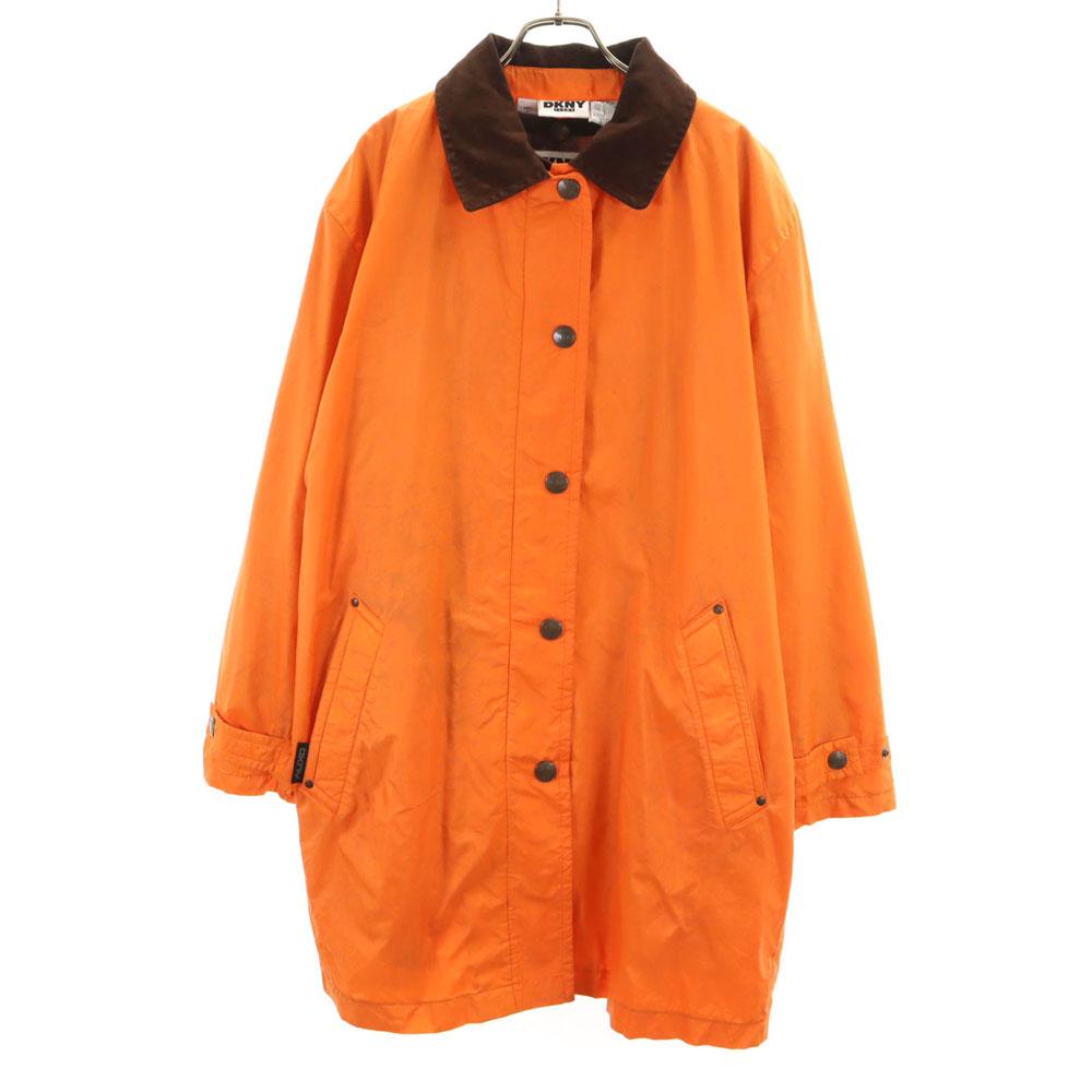 

DKNY JEANS 90s Old Stainless collar coat S Orange With liner Women Used