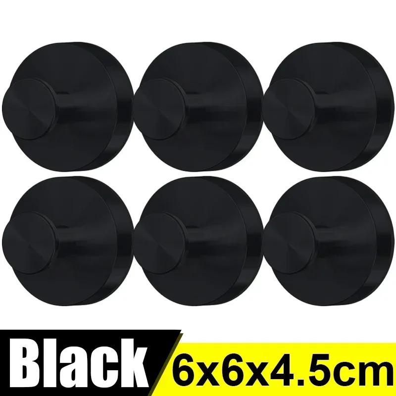 6/1PC Stainless Steel Suction Cup Hooks Punch-free Wall Mounted Hook Hanging Towel Holder Bathroom Kitchen Vacuum Suction Cup