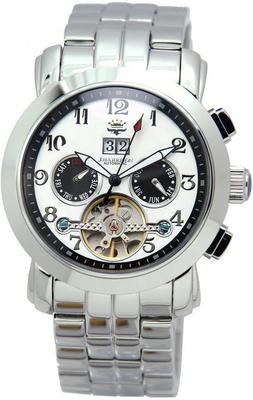 [John Harrison] Zegarek na rękę JH-008WB Srebrny