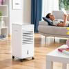 MODEZVOUS - Ar Condicionado Portátil Evaporação Purificador de Ar Ionizador Sem Lâmina com Iluminação LED 90W - Branco