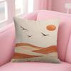 Modern Minimalist Boho Style Trees Birds Sun Landscape Pillow Cover Sofa Cushion Cover Home Room Decoration Children Gift