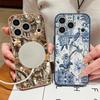 Tree Flowers Pattern Case For iPhone 17 Pro Max Funda iPhone 16 15 14 13 Pro Max Magnetic For Magsafe Hybrid Slim Matte Cover