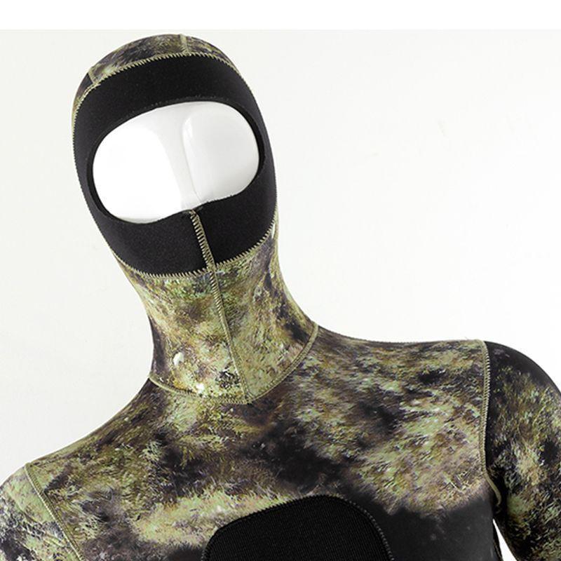 3mm 5mm Neoprene Wetsuit Freediving Snorkeling Swimming Mens Long Sleeve Separate Two-Piece Thermal Dive Suit