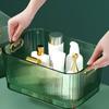 Transparent Desktop Storage Basket Multipurpose Large Capacity Acrylic Storage Bin Green Space-Saving Acrylic Storage Basket