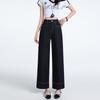 Women's 2025 Tencel High-Waisted Wide-Leg Cropped Jeans - Summer Thin, Straight, Loose, Drapey, Slimming Pants