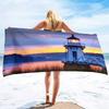 Leuchtturm Mikrofaser Pool Sandfest Strandtuch Decke Schnell Schnelltrocknend Sandfrei Proof Kompakt Outdoor Leichtgewichtige Handtücher