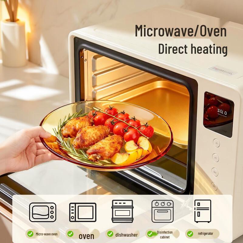 QINGPINGGUO Heat-Resistant Borosilicate Glass Bowl Set
