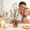 Easter Egg Tree with Artificial Egg Spring Holiday Tabletop Decoration for LED Lights Centerpiece for Home Party
