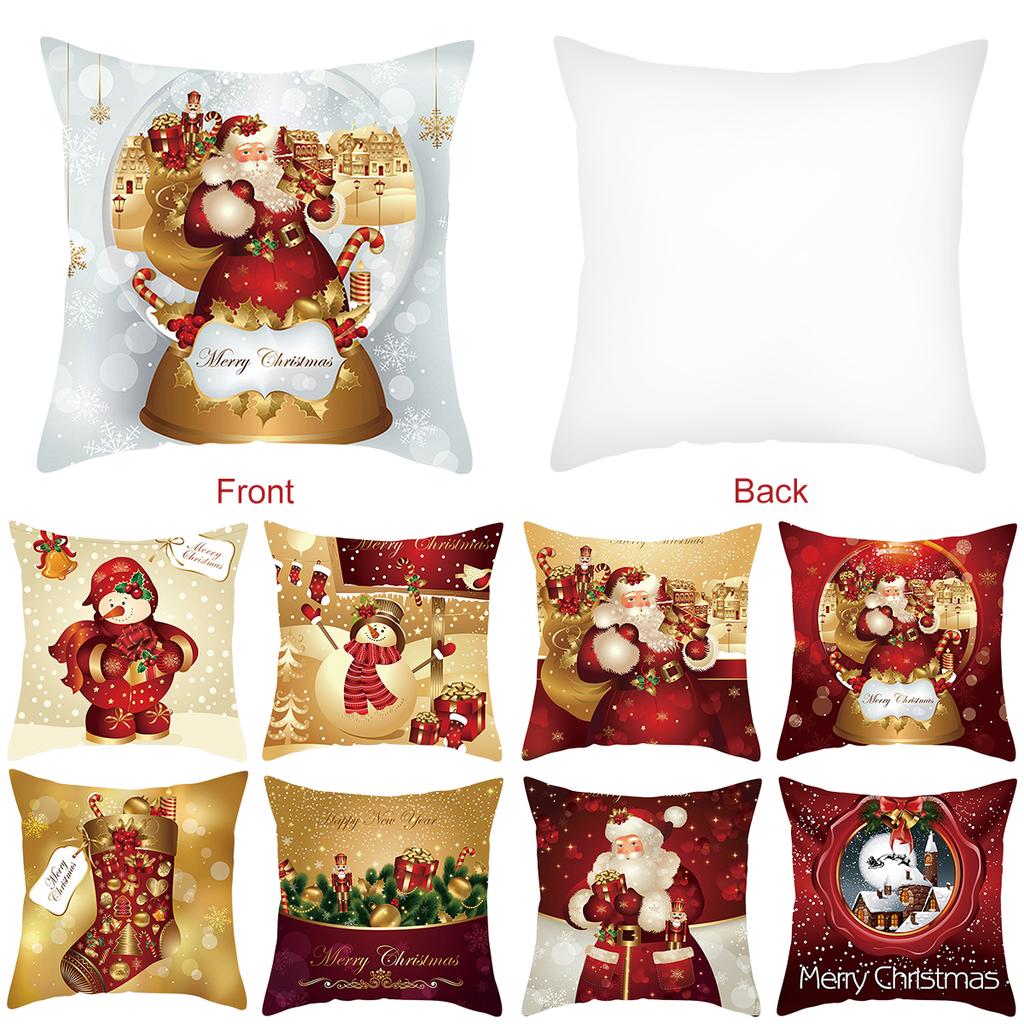 Christmas Cushion Cover Merry Christmas Decorations for Home 2025 Christmas Ornaments Navidad Noel Xmas Gifts New Year 2025
