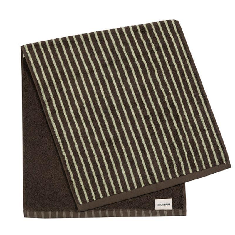 Nau Orchid Stripe Face Towel Brown