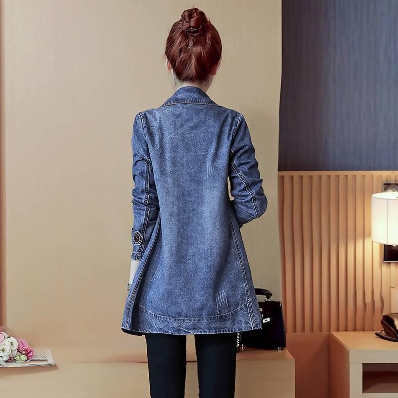 Chemise En Jean Femme Veste En Jean Longue Pour Femme - Style Décontracté Avec Poches Multiples Chemise Jean Femme