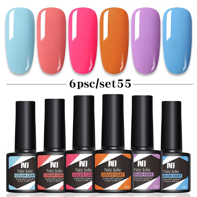 6-Color Nail Polish Glue Set, Popular Color Nail Glue, Phototherapy Nail Polish Glue Can Be Matched Arbitrarily.