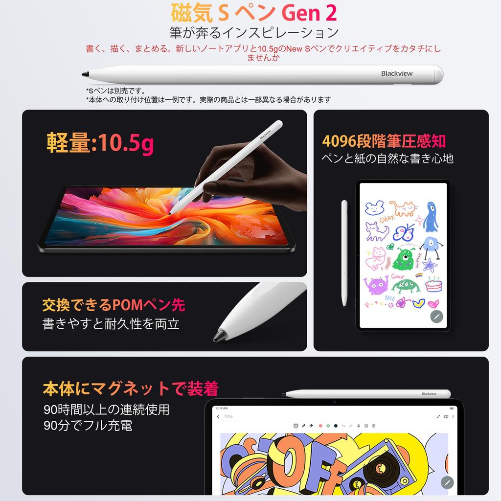 L1 Das Blackview Tab 18 Tablet läuft mit den Android 13-Funktionen, erweiterbar 33W schnell ein 8800mAh unterstützt PC-Fingerabdruck und Gesicht und kommt mit einem dedizierten
