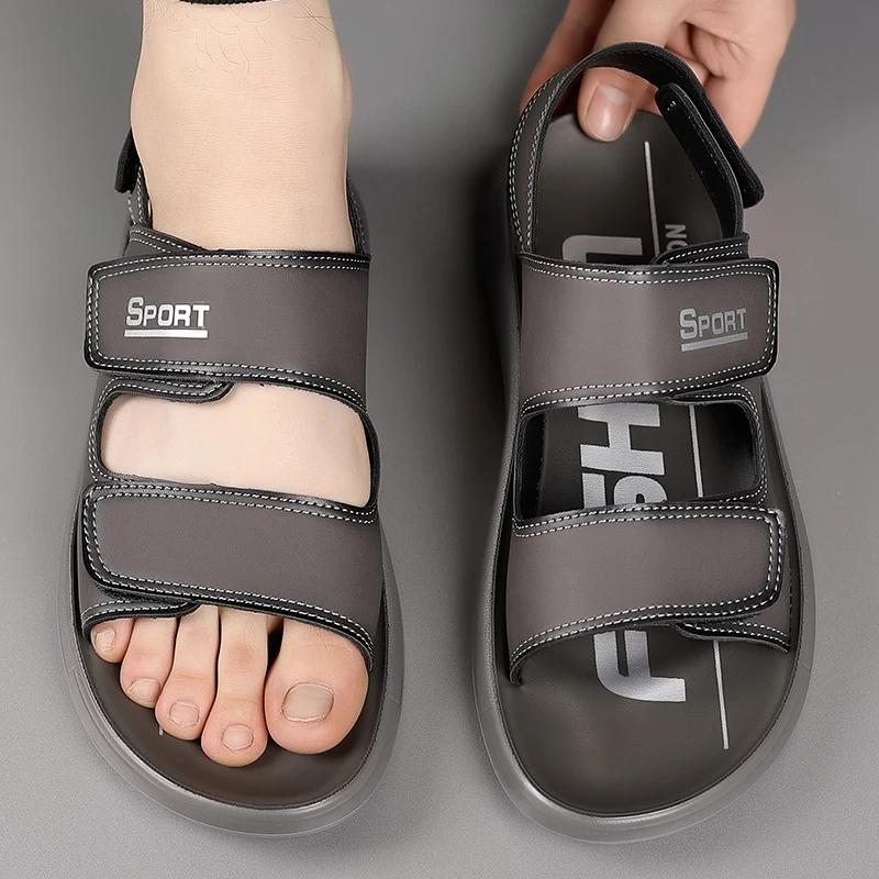2025 Fashionable and Popular Outdoor Anti Slip Soft Soled Men's Sandals Brand New Men's Summer Breathable Casual Beach Shoes