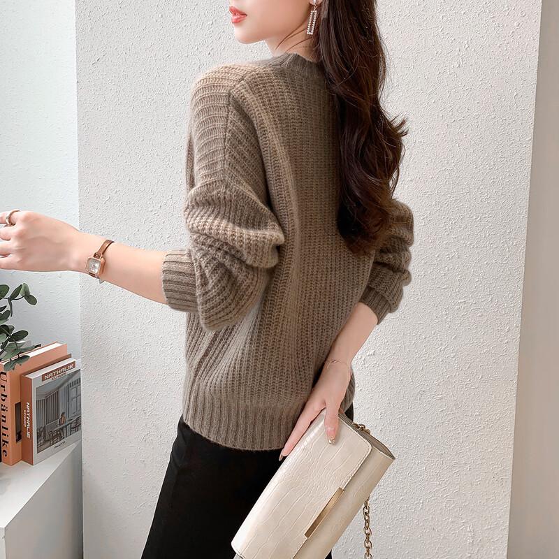 

MOKANA Women s Fashion Long Sleeve Cashmere Sweater One Size