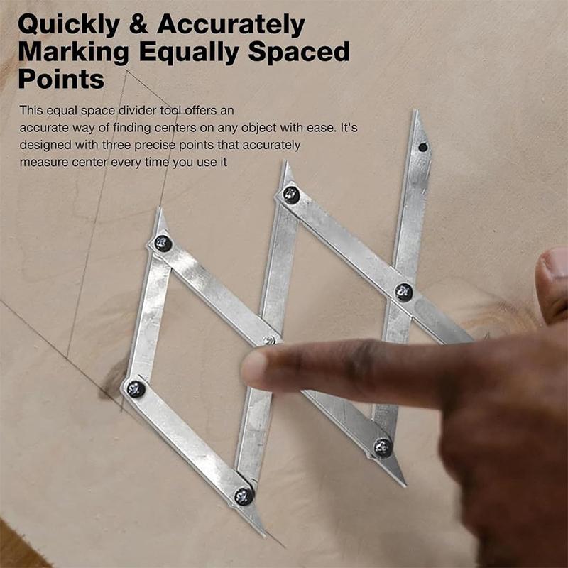 Center Finder Metal 3-Point/7-Point Center Point Locator For Quickly Precise Measurements Woodworking Center Finder Marking Tool