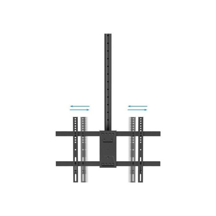 TooQ LPCE2286TSLI-XL-B Soporte de Techo para 2 Pantallas 43"-86" Negro