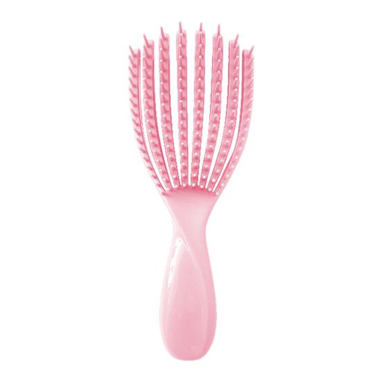 

Women Fluffy Hair Brush Portable Anti-static Vented Hair Paddle Brush Scalp Massage Hair Voluming Styling Detangling Comb розовый