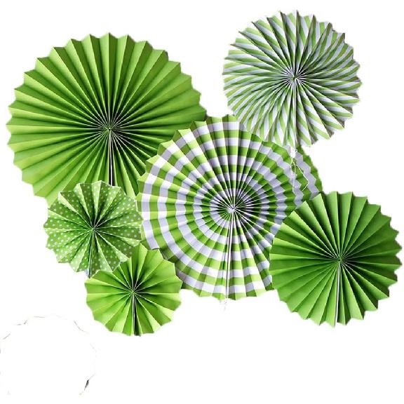 Ruidee 6 PCS Paper Fan Decorations Hanging Paper Fans Decorations with Colorful Paper Fans Rainbow Hanging Paper Fan for Party Decorations Festival
