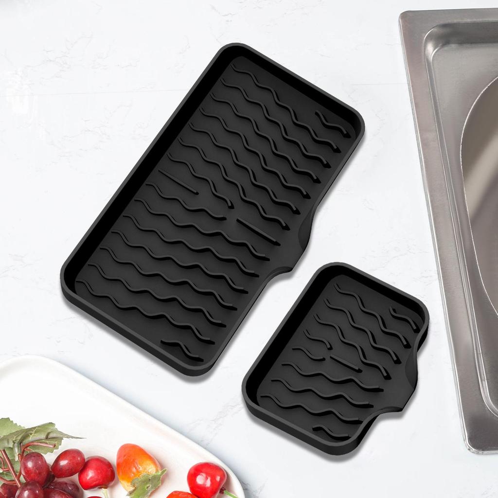 Kaymaz Silikon Drenajlı Sabunluk - Deliksiz Banyo Tepsisi