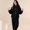 Coral Fleece Pajama Set Thick Double Layer Soft Loungewear Men Women Winter Homewear