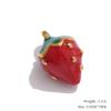 Yhpup Fashion Enamel Lemon Strawberry Heart Flower Gift DIY Accessories Making Necklace Bracelet Earring Stainless Steel Jewelry
