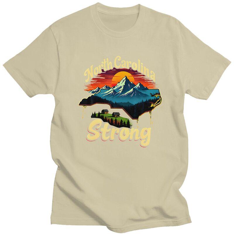 North Carolina Strong T Shirt for Men 100 Cotton Tshirt Fashion Summer Style Short Sleeve Tee Shirt Loose Fit Clothing Gift