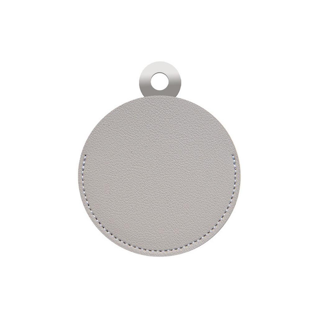 Portable Compact High Definition Makeup Mirror, Stainless Steel Leather Pocket Mirror for Daily On-the-go Touch Up
