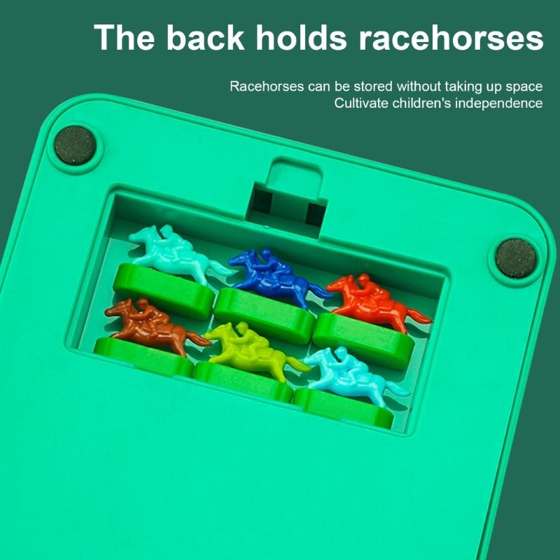 Exciting Horse Race Chessboard Game Plastic Tabletop Race Set for Children's Day Birthday Gifts for Kids