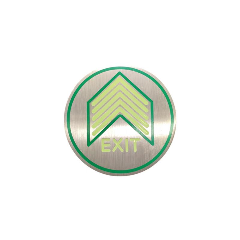 Round Luminous Stainless Steel Subway Evacuation Sign