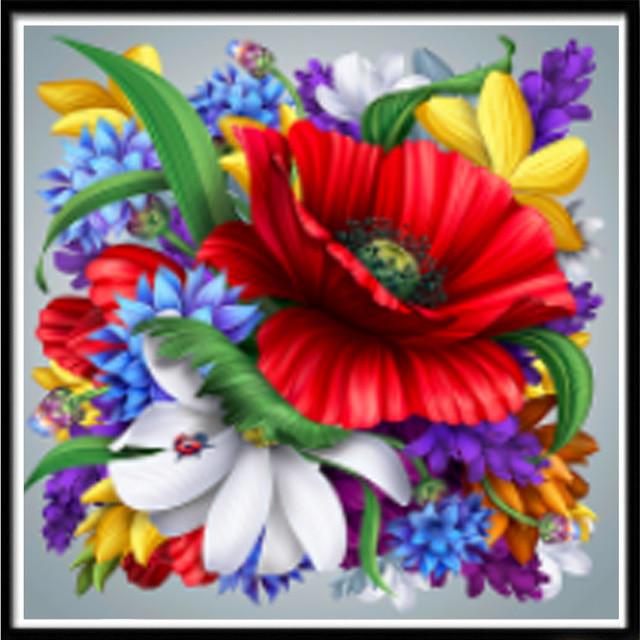Pittura diamante 5D Fai da te Paesaggio Fiore Colore Rosa Ricamo diamante Ricamo diamante