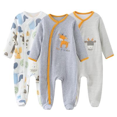 Newborn Long Newborn Open One Baby All Baby Months [MAMIMAKA] Dress, Cotton, Sleeve, Clothes, Front, Legs, Piece, Autumn/Winter, Shower, Seasons,