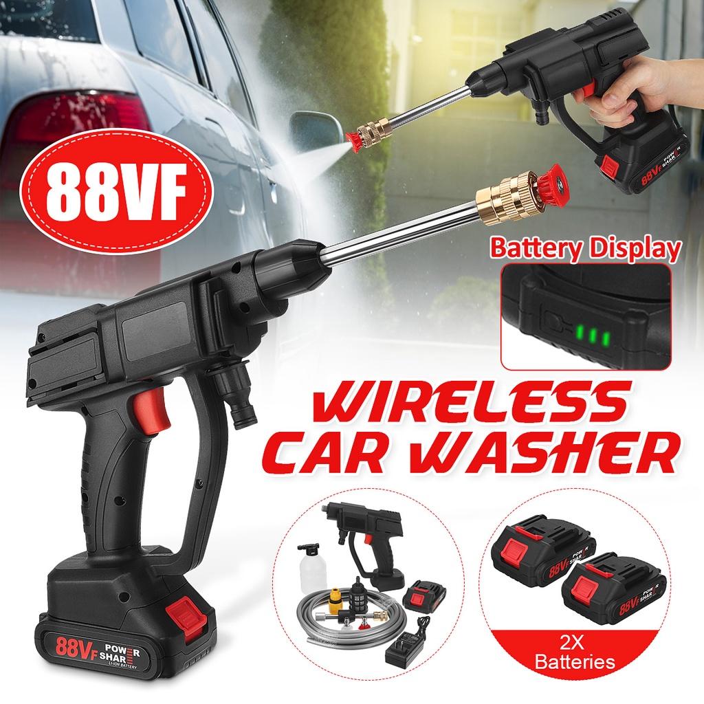 0-22000mAh 388Vf 30BAR Car Washer High Pressure Wreless Car Wash Water Gun Foam Generator For Car Washing For Battery