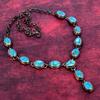 Collar de Turquesa Azul Cobre Joyería de Cobre Electroformada Collar Ajustable