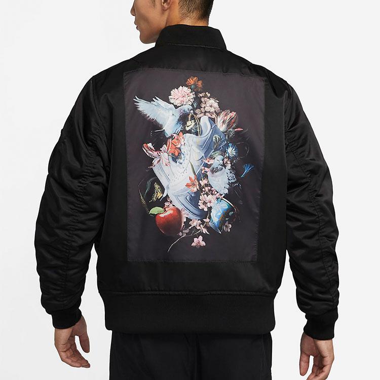 Nike Casual Sports Long Sleeve Cotton Jacket Men Outerwear Black DD6506-010