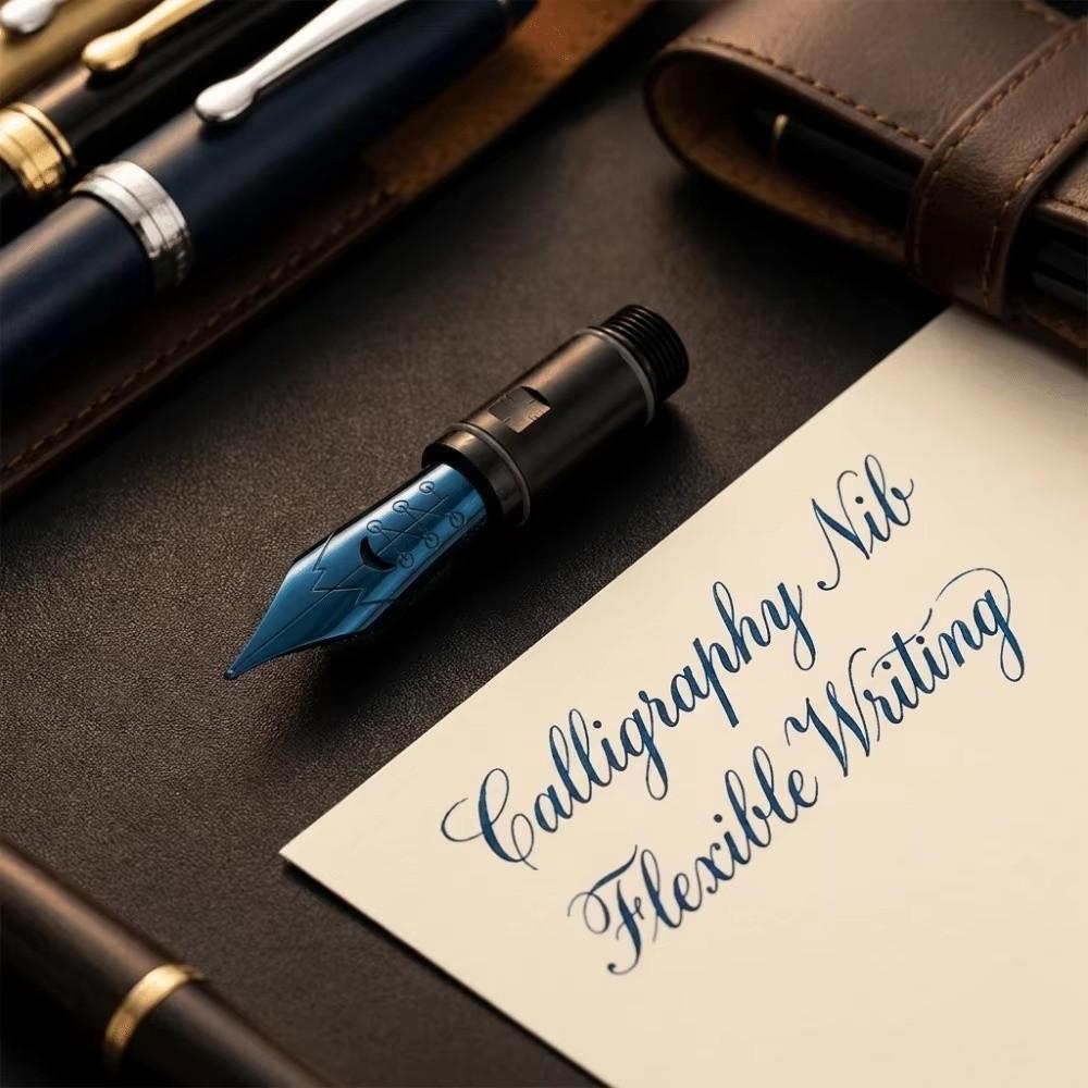 Threaded Feed Section Calligraphy Pen Nib Elastic Replacement Nib Calligraphy Practice