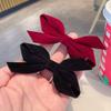 Velvet Bow Hair Clip Women Retro Versatile Gentle Duckbill Clip Temperament Hair Accessories