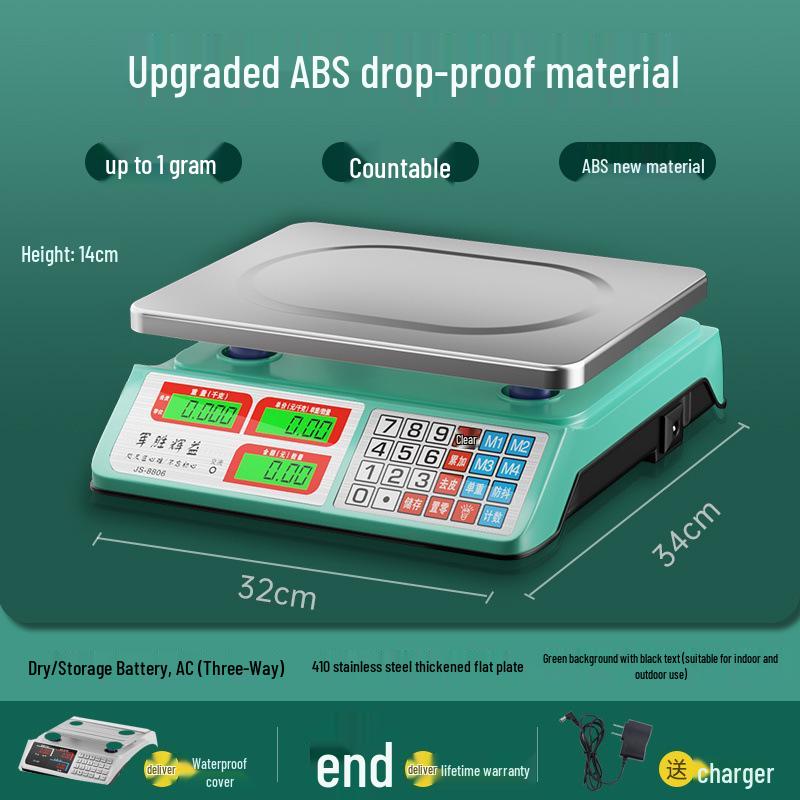 Compact Electronic Scale for Business or Home Use - Precise Weighing for Vegetables, Street Stalls, and Kitchen
