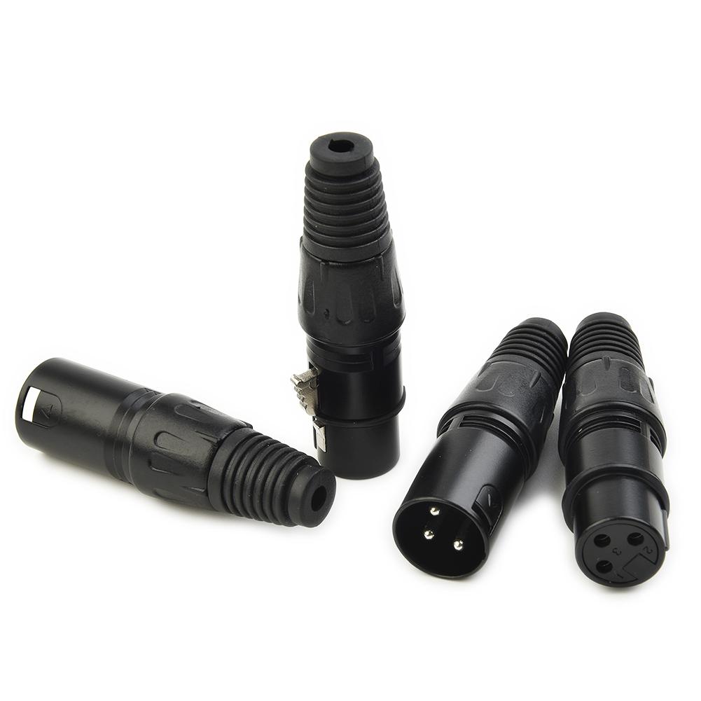 XLR 3 Pin Male and Female Microphone Cable Connectors 10Pair Designed for DMX and MIC Snake Cable Applications