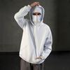 Warmer Unisex Balaclava Hoodie mit Gesichtsmaske Locker Reißverschluss Freizeitjacke für Herbst Winter Outdoor Sport Streetwear