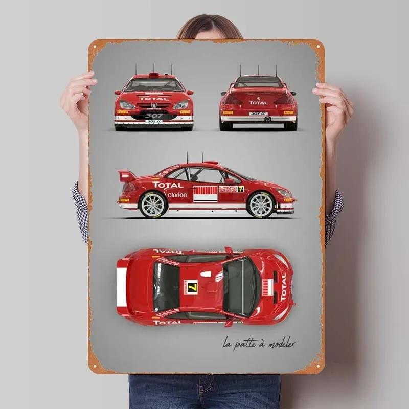Peugeot Blechschild Autos Poster Retro Metallschild Plakette für Garagenwandkunst Dekoration Dekoration Wohnzimmer Heimdekorationen