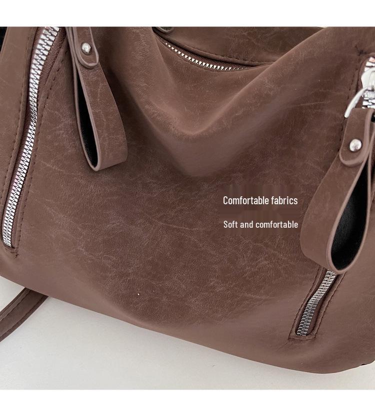 Retro Casual Women's Crossbody Bag: European & American Style, Large Capacity, High-End Tote for a Trendy Look