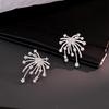 Orecchini Vintage in Argento Sterling 925 da Donna alla Moda Semplici Forma Fuochi d'Artificio Gioielli per Orecchie Anti-Allergia Accessori per Feste