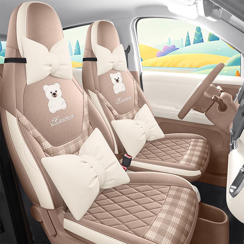 Breathable Cotton-Linen Car Seat Covers for 2026 Hongguang Mini (4-Door)