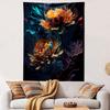 "Vibrant Chrysanthemum Art Design" Patterned Tapestry Home Decor, Suitable for Bedroom and Living Room, Gift
