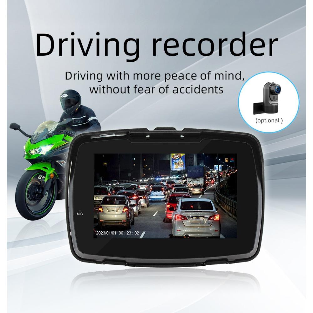 5 zoll Tragbare Motorrad GPS Navigation LCD Display Bildschirm Drahtlose Android Auto Carplay IPX7 Wasserdicht Monitor Moto Auto Spielen