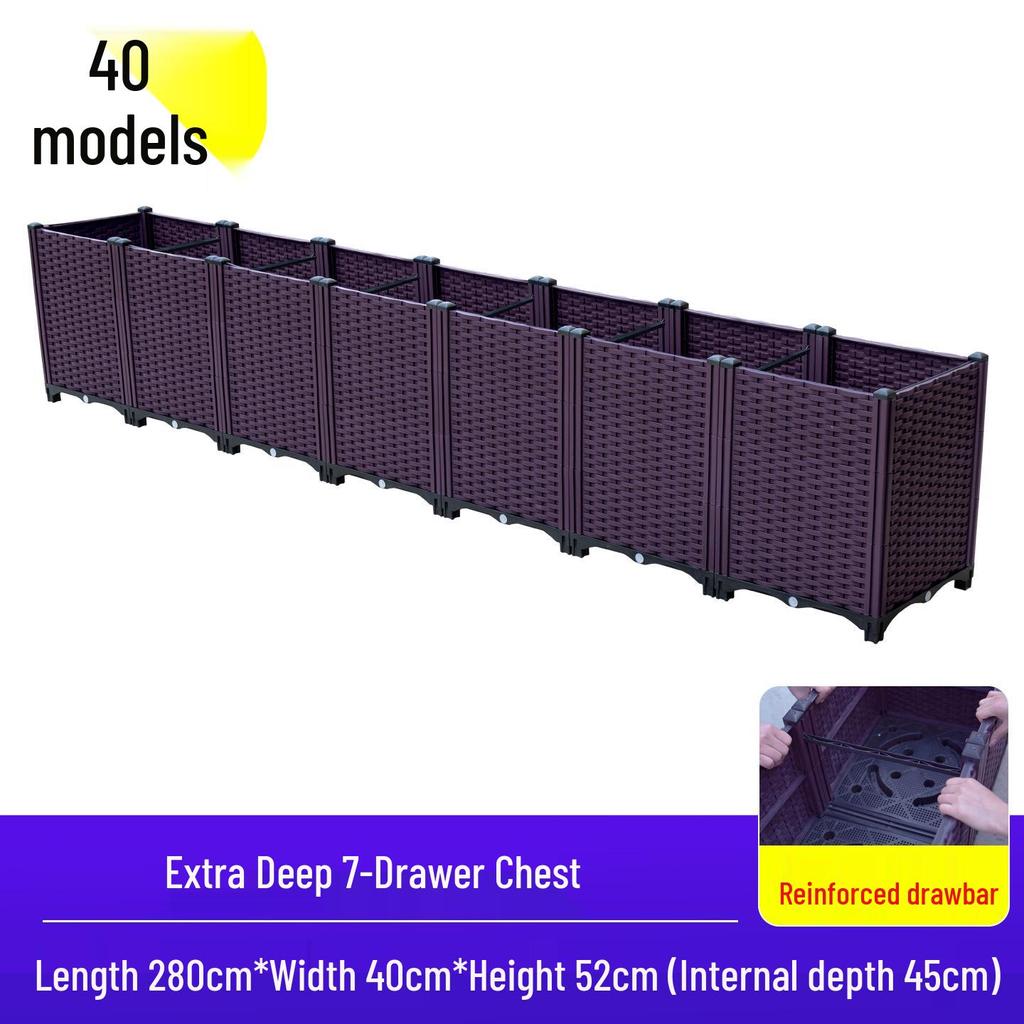 Extra Large Outdoor Vegetable Planting Box - Thickened Plastic Flower Trough