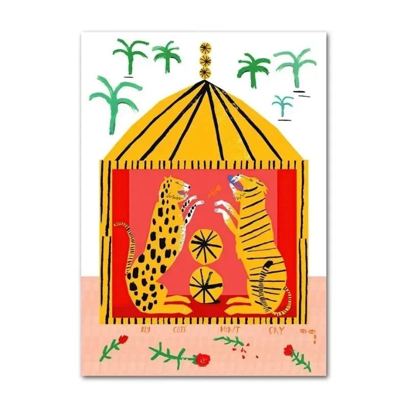 Fashion Leopard Animal Living Room Carpet Retro Art Bedroom Bedside Kitchen Mat Home Coffee Tables Large Area Rug Decoration